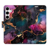 iSaprio Flip pouzdro Dark Marble pro Samsung Galaxy S24