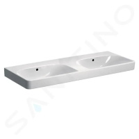 GEBERIT Smyle Square Dvojumyvadlo 1200x480 mm, s přepadem, bez otvoru pro baterii, bílá 500.224.