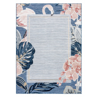 Dywany Łuszczów Kusový koberec Botanic 65240 Flamingo navy – na ven i na doma - 78x150 cm