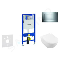 Geberit 111.300.00.5 NI6 - Modul pro závěsné WC s tlačítkem Sigma30, lesklý chrom/chrom mat + Vi