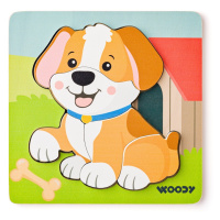 Woody Puzzle Baby Pejsek