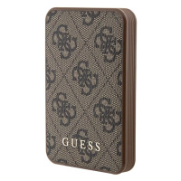 Nabíječka Guess Powerbank 15W GUPB5LP4GEGW 5000mAh brown 4G Leather Metal Logo (GUPB5LP4GEGW)