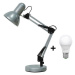 Brilagi Brilagi - LED Stolní lampa ROMERO 1xE27/10W/230V stříbrná