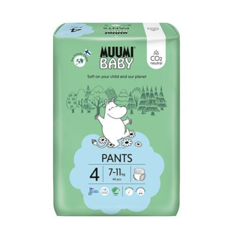 Muumi Baby Pants 4 Maxi 7-11 kg (40 ks), kalhotkové eko pleny