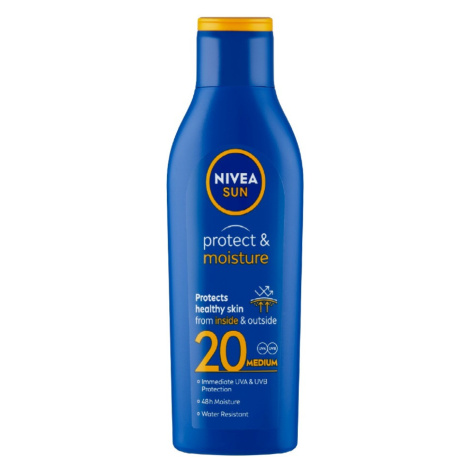 Nivea SUN Protect & Moisture OF20 hydratační mléko na opalování 200 ml