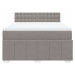 vidaXL Box spring postel s matrací taupe 140x190 cm textil