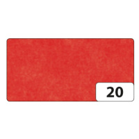 Hedvábný papír 50 × 70 cm, 20 g, 26 listů - barva červená