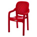 ASIR Dětská zahradní židle STRIPE červená