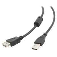 Gembird CABLEXPERT kabel USB A-A 3m 2.0 prodlužovací HQ s ferritovým jádrem - CCF-USB2-AMAF-10