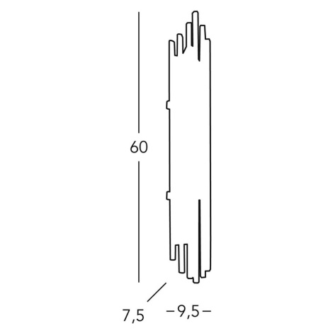 austrolux Nástěnné světlo Ontario, výška 60 cm, chrom