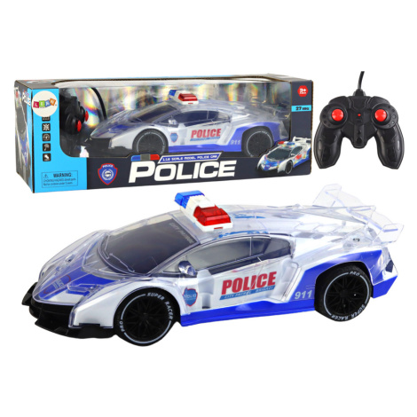 mamido Policejní auto na dálkové ovládání RC 1:16 s efekty modré