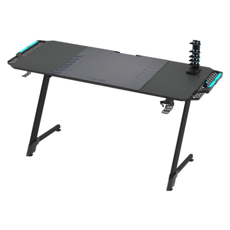 Herní stůl SNAKE s LED RGB podsvícením 156x60 cm černá Donoci