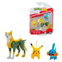Pokémon akční figurky 3-Pack Mudkip, Pikachu a Boltund 5cm