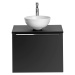 ArtCom Koupelnová skříňka s umyvadlem a deskou SANTA FE Black DU60/1 | 60 cm
