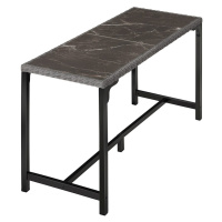 tectake 404840 ratanový barový stůl lovas 161x64,5x99,5 cm - šedá - šedá