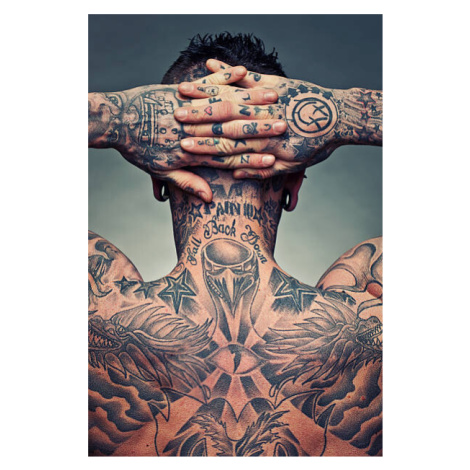Umělecká fotografie Tattoo artist back, MediaProduction, (26.7 x 40 cm)