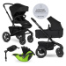 EASYWALKER - Kočárek kombinovaný Jimmey 2v1 Pepper Black LITE AIR + KIDDY Evoluna i-size 2 + zák