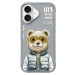 Pouzdro Nimmy Cool&Cute Bear pro iPhone 16, case kryt s medvídkem pevná zadní kryt