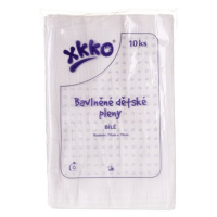 Xkko Classic bavlněné pleny bílé 70 x 70 cm 10 ks