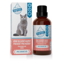 Ušní kapky Prevent pro kočky TOPVET 50ml