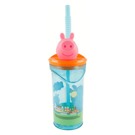 STOR - Plastová 3D sklenice s figurkou PEPPA PIG, 360ml, 48666