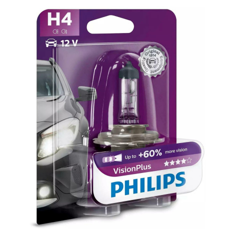 Philips H4 VisionPlus 12V 12342VPB1 +60%