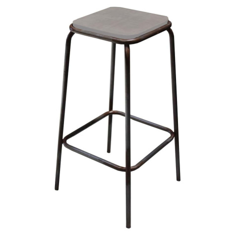 Černo-šedá barová židle z mangového dřeva Industrial – Antic Line
