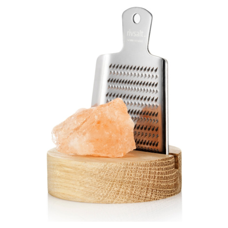 Slánka RIVSALT s krystalem pravé himálajské soli a struhadlem, malá - rivsal