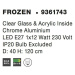 NOVA LUCE závěsné svítidlo FROZEN čiré sklo a akryl uvnitř chromovaný hliník E27 1x12W IP20 bez 