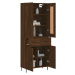 vidaXL Skříň highboard hnědý dub 69,5 x 34 x 180 cm kompozitní dřevo