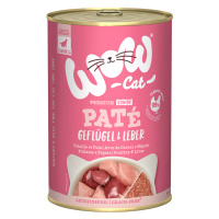 WOW Cat Junior 12 × 400 g - výhodné balení - drůbeží a játra