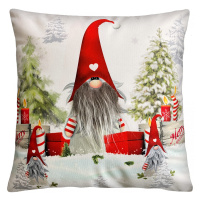 Vánoční polštář s 3D aplikací CHRISTMAS GNOMES IV. 40x40 cm Mybesthome Varianta: Povlak na polšt