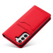 Magnet Card Case elegantní knížkové pouzdro s venkovní kapsou na Samsung Galaxy S22 PLUS 5G Red