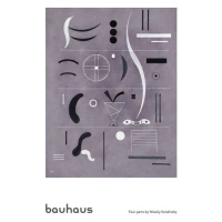 Plakát, Obraz - Wassily Kandinsky - Bauhaus Four Parts, (91.5 x 61 cm)