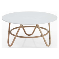 Kulatý konferenční stolek v bílo-přírodní barvě ø 90 cm Jalaja - Tomasucci