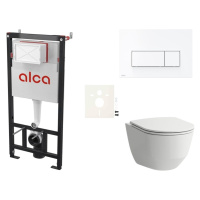 Cenově zvýhodněný závěsný WC set Alca do lehkých stěn / předstěnová montáž+ WC Laufen SIKOASL7