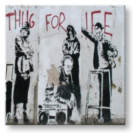 Obraz na plátně ČTVEREC Street ART - Banksy
