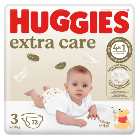 Huggies Extra Care 3 6–10 kg dětské pleny 72 ks
