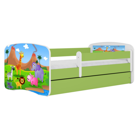 Kocot kids Dětská postel Babydreams safari zelená, varianta