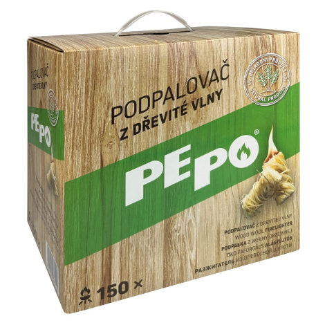 PE-PO Podpalovač z dřevité vlny, 150 ks