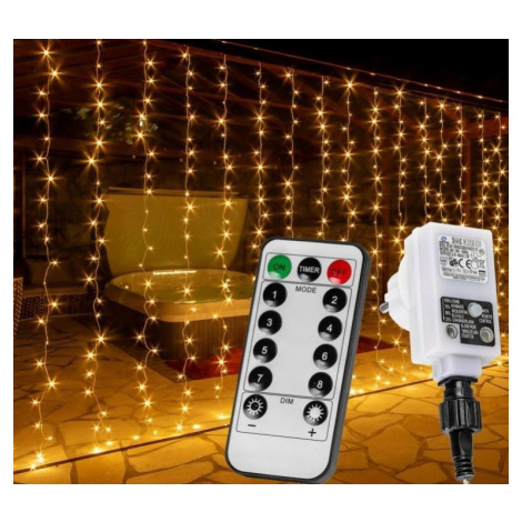 VOLTRONIC® 59572 Vánoční osvětlení - světelný závěs - 3x6 m teple bílá 600 LED
