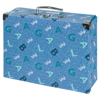 Skládací školský kufrík BAAGL s logem - modrý s kováním