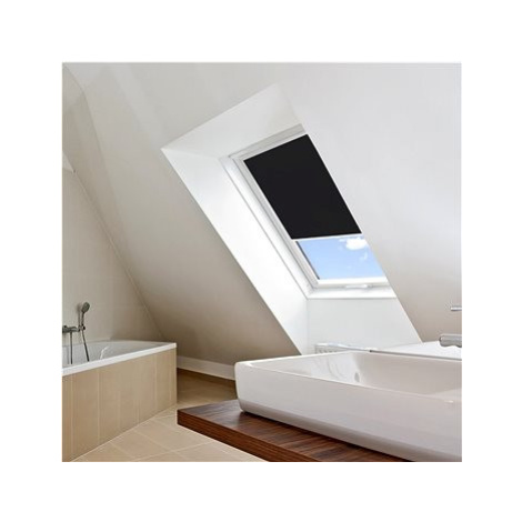 FOA Roleta Termo na střešní okna, černá, T 006, bílý profil, š 61,5 cm, v 101 cm