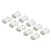 AlzaPower Patch CAT6 UTP RJ45 8p8c nestíněný skládaný na lícnu (lanko) 10-pack