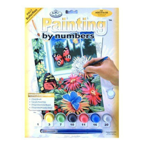 Malování podle čísel 22 × 30 cm - Motýli ROYAL & LANGNICKEL