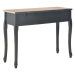 280046 vidaXL Dressing Console Table with 3 Drawers Black