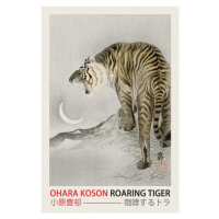 Obrazová reprodukce Roaring Tiger (Japanese Woodblock Japandi print) - Ohara Koson, (26.7 x 40 c
