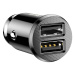 Nabíječka do auta Baseus Grain Car Charger 2x USB 5V 3.1A - black (6953156276512)