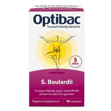 Optibac Saccharomyces Boulardii Probiotika při průjmu 80 kapslí