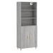 vidaXL Skříň highboard šedá sonoma 69,5 x 34 x 180 cm kompozitní dřevo